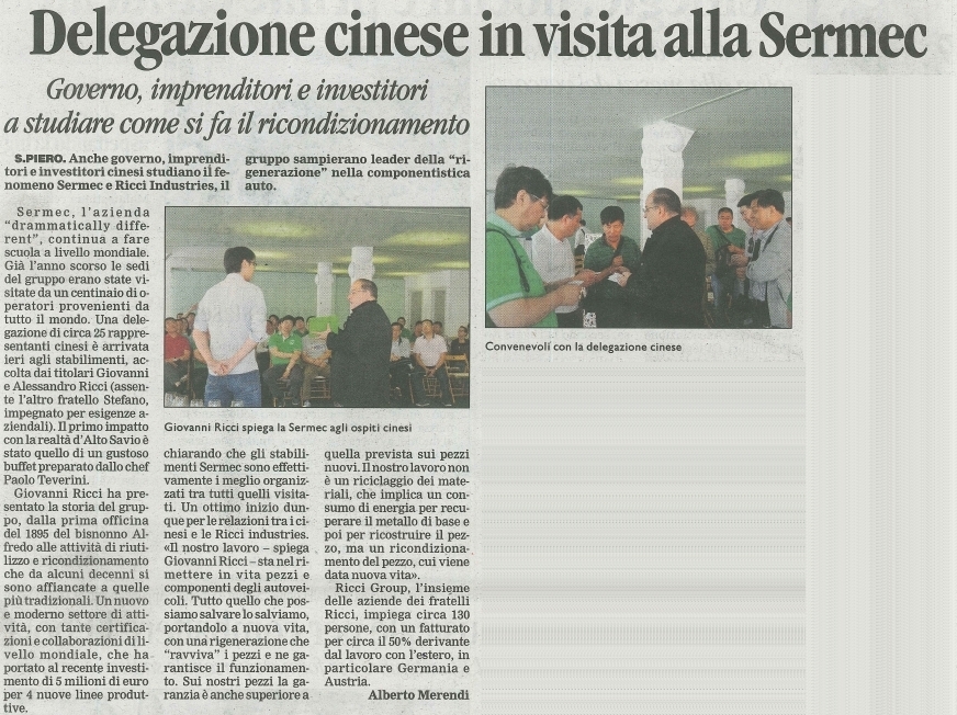 2015 Corriere di Romagna Delegazione Cinese 2