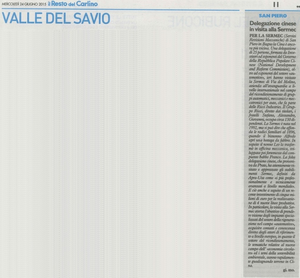 2015 Resto del Carlino Delegazione Cinese 2